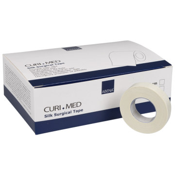 Ταινία στερέωσης μεταξωτή, ABENA Curi Med Silk Surgical Tape (2,5cm x 9,14m) 12τμχ. Ταινία στερέωσης μεταξωτή, ABENA Curi Med Silk Surgical Tape (2,5cm x 9,14m) 12τμχ.
