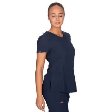 Alezi Women's Medical Scrub – Stretch – Dark Blue Alezi Women's Medical Scrub – Stretch – Dark Blue