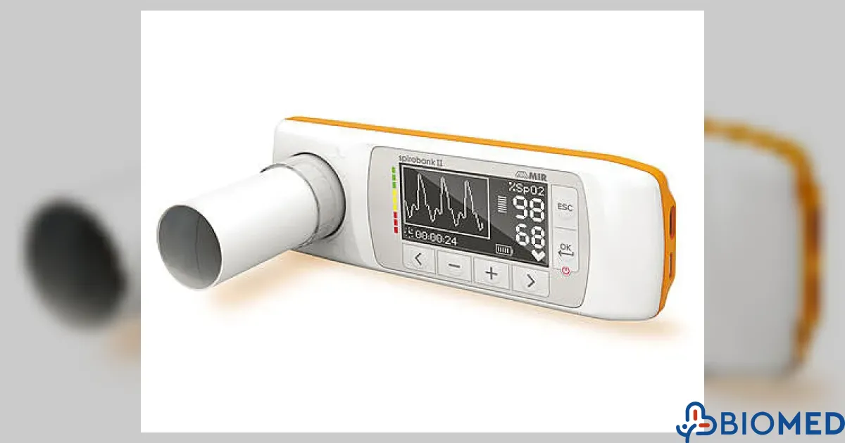 Spirobank II Portable Spirometer with Oximeter FlowMir | Biomed