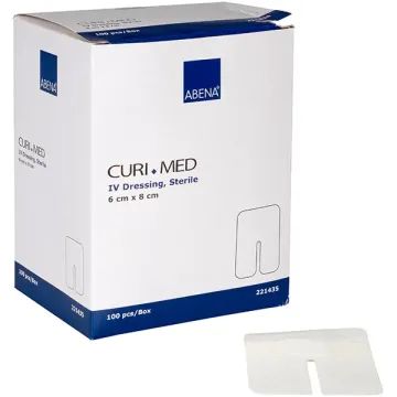 Curi-Med Sterile Adhesive Dressing for Venous Catheter Fixation, 6x8cm, 100 pcs. Curi-Med Sterile Adhesive Dressing for Venous Catheter Fixation, 6x8cm, 100 pcs.