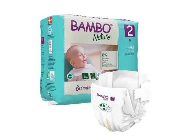 Bambo nature Οικολογικές Παιδικές Πάνες 2 (3-6kg S) Bambo nature Οικολογικές Παιδικές Πάνες 2 (3-6kg S)